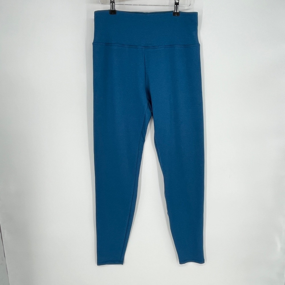 Eileen Fisher Atlan Blue Brushed Terry High Waisted Ankle Leggings Retails for